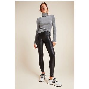 Spanx Faux Leather Moto Leggings with Zippers